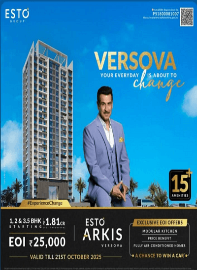 Esto Arkis - Elevation - View 3 Esto Arkis at SVP Nagar, 4 Bungalows, Versova - Luxury Residential Tower - View 3