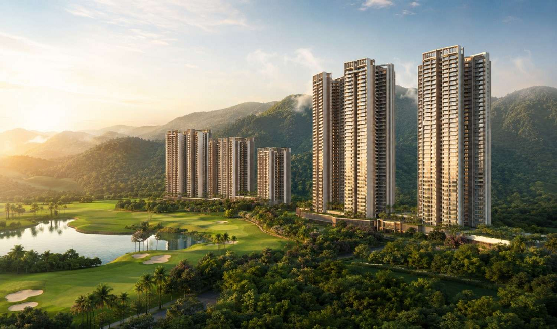 Godrej City - Exterior Facade & Architecture - View 3 Godrej City at Panvel, Navi Mumbai - Luxury Residential Architecture & Elevation - View 3